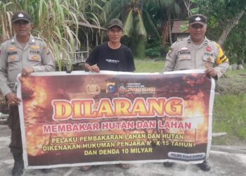 Cegah Karhutla, Polsek Kuala Kampar Sosialisasikan Maklumat Kapolda Riau ke Warga