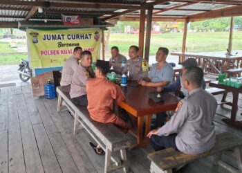 Polsek Kuala Kampar Gelar Jumat Curhat, Warga Soroti Karhutla dan Penipuan Online