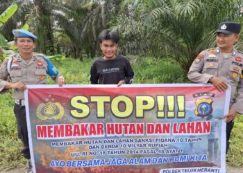 Polsek Teluk Meranti Imbau Warga Jangan Bakar Lahan Cegah Karhutla