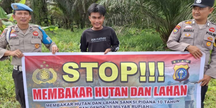 Polsek Teluk Meranti Imbau Warga Jangan Bakar Lahan Cegah Karhutla