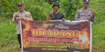 Polsek Kuala Kampar Sosialisasikan Maklumat Kapolda Riau Antisipasi Karhutla