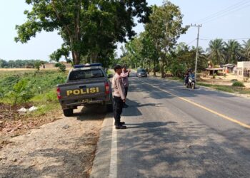 Polsek Pangkalan Lesung Laksanakan Patroli Rutin Cegah Kecelakaan Lalu Lintas