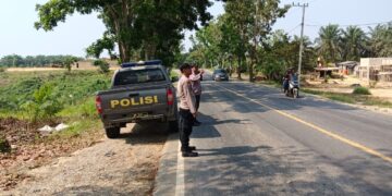 Polsek Pangkalan Lesung Laksanakan Patroli Rutin Cegah Kecelakaan Lalu Lintas