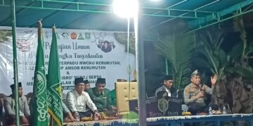 Tasyakuran Kantor Terpadu MWCNU Kerumutan Digelar, Polsek Pastikan Acara Kondusif