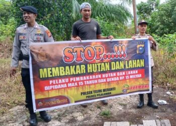 Polsek Teluk Meranti Sosialisasikan Maklumat Kapolda Riau untuk Cegah Karhutla
