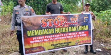 Polsek Teluk Meranti Sosialisasikan Maklumat Kapolda Riau untuk Cegah Karhutla