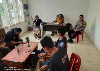 Bhabinkamtibmas Polsek Bunut Hadiri Rapat Data Anak Yatim Penerima Bantuan Baznas