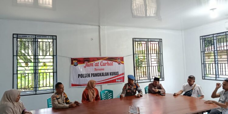 Polsek Pangkalan Kuras Gelar Jum’at Curhat, Warga Soroti Balap Liar dan PM