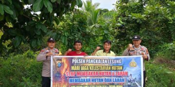 Polsek Pangkalan Lesung Gencar Sosialisasikan Maklumat Kapolda Riau Tentang Karlahut
