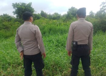 Polsek Pangkalan Kerinci Patroli Karhutla, Sosialisasikan Larangan Bakar Lahan
