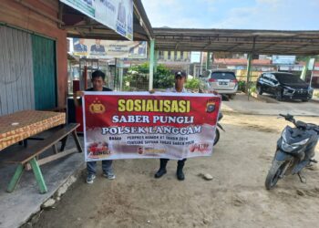 Polsek Langgam Sosialisasikan Saber Pungli ke Masyarakat dan Petugas Pelayanan