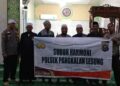 Polsek Pangkalan Lesung Sampaikan Himbauan Kamtibmas Saat Kegiatan Subuh Harmoni