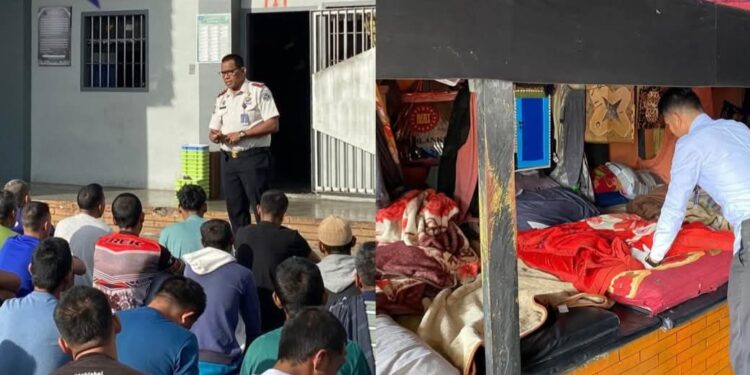 Komitmen Zero Halinar, Rutan Kelas IIB Takengon Gelar Razia Rutin Di Blok Hunian