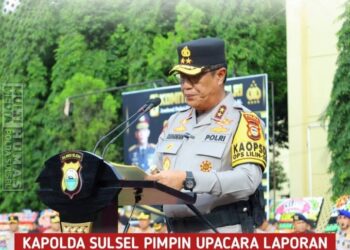Kapolda Sulsel Pimpin Upacara Laporan Kenaikan Pangkat Personel Polri dan PNS Polri Periode 1 Januari 2026