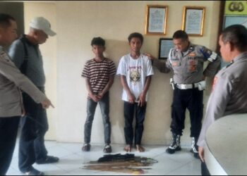 Nekat Bawa Sajam Jenis Busur Dua Remaja Di Amankan Polisi.