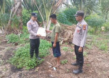 Polsek Kuala Kampar Sosialisasikan Maklumat Kapolda Riau Cegah Karhutla