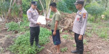 Polsek Kuala Kampar Sosialisasikan Maklumat Kapolda Riau Cegah Karhutla