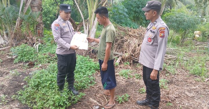 Polsek Kuala Kampar Sosialisasikan Maklumat Kapolda Riau Cegah Karhutla