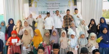 PT CMN Peringati Isra’ Mi’raj, Tausiah dan Santuni 50 Anak Yatim