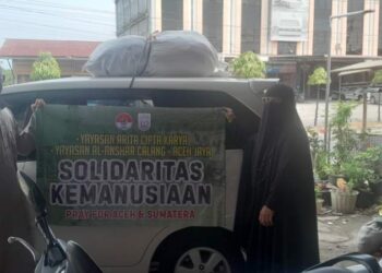 Posko Yayasan Al-Anshar Calang Salurkan Donasi Tahap 5 Ke Aceh Utara