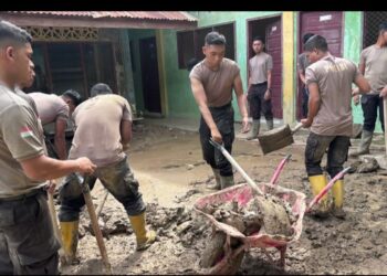 Respon Cepat Brimob Indonesia Selalu Hadir Untuk Masyarakat dalam Penanggulangan Bencana Daerah di Aceh