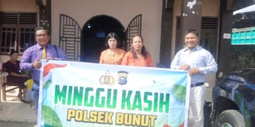 Polsek Bunut Gelar Ibadah Minggu Kasih di GPDI Desa Merbau