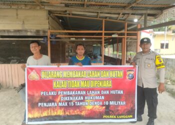 Cegah Karhutla, Polsek Langgam Sosialisasi Larangan Bakar Hutan dan Lahan