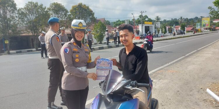 Satlantas Kampar Tegur Ramah Keselamatan Lalu Lintas Dengan Sentuhan Humanis!”