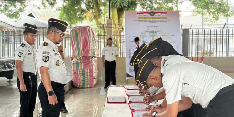 Lapas Bangkinang Gelar Penandatanganan Komitmen Bersama Dan Fakta Integritas Tahun 2026