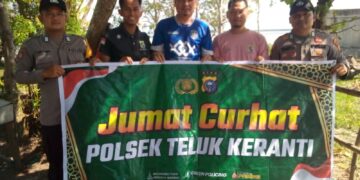 Jumat Curhat di Teluk Meranti, Polsek Ajak Warga Cegah Karhutla