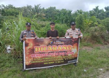 Polsek Kuala Kampar Sosialisasikan Maklumat Kapolda Riau, Warga Diajak Cegah Karhutla