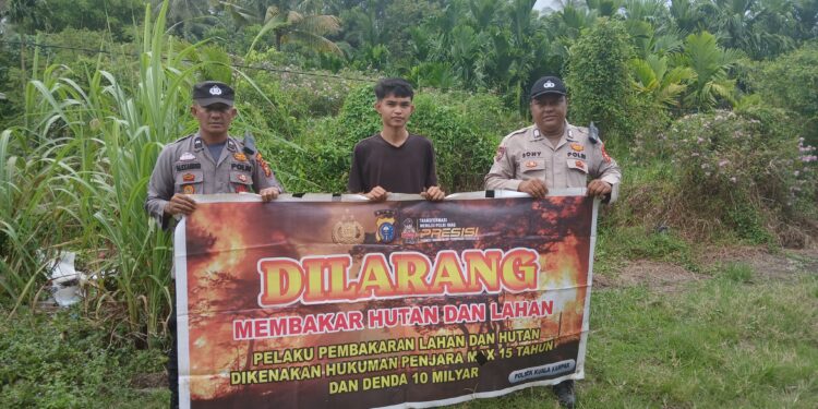 Polsek Kuala Kampar Sosialisasikan Maklumat Kapolda Riau, Warga Diajak Cegah Karhutla