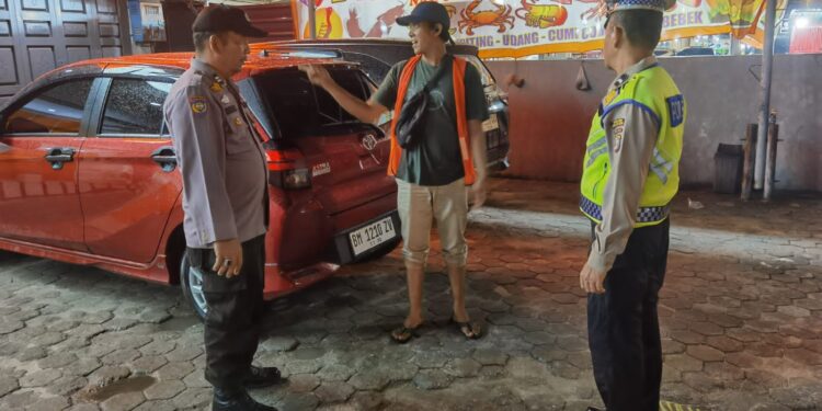 Patroli Malam KRYD, Polsek Pangkalan Kerinci Sasar Jalan Lintas Timur Antisipasi C3