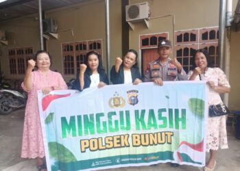 Polsek Bunut Gelar Minggu Kasih, Ajak Jemaat Jaga Kamtibmas dan Tangkal Hoaks