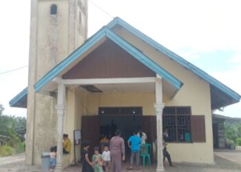 Polsek Ukui Laksanakan Patroli Pengamanan Ibadah Minggu, Pastikan Umat Beribadah dengan Aman dan Khidmat