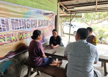 Polsek Kerumutan Gelar Minggu Kasih di Desa Banjar Panjang, Perkuat Toleransi dan Kamtibmas