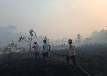 Polsek Kuala Kampar Tangani 10 Hotspot Karhutla di Desa Sungai Upih