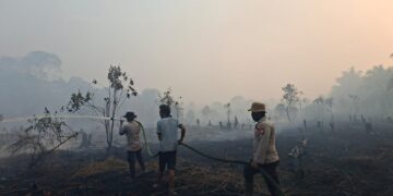 Polsek Kuala Kampar Tangani 10 Hotspot Karhutla di Desa Sungai Upih
