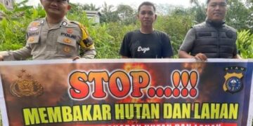Polsek Teluk Meranti Sebar Maklumat Kapolda Riau, Edukasi Warga Cegah Karhutla