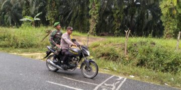 Polsek Langgam Perkuat Sinergi TNI–Polri Lewat Silaturahmi dengan Koramil 09/Langgam