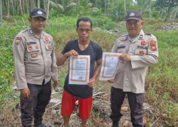 Polsek Kuala Kampar Sosialisasikan Maklumat Kapolda Riau, Warga Diajak Cegah Karhutla