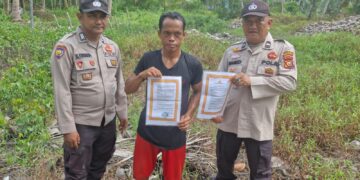 Polsek Kuala Kampar Sosialisasikan Maklumat Kapolda Riau, Warga Diajak Cegah Karhutla