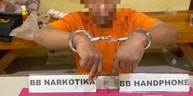 Polsek Kampar Kiri Hilir Ringkus Pengedar Sabu di Desa Penghidupan