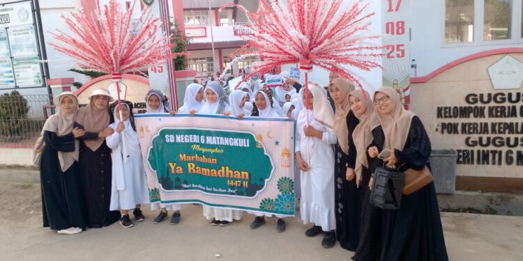 Siswa SDN 6 Matangkuli Melaksanakan Karnaval Ramadhan
