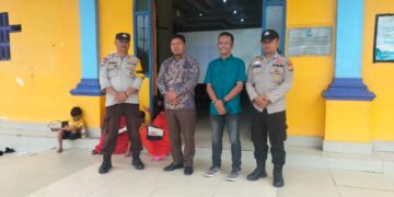 Polsek Ukui Lakukan Pengamanan Ibadah Minggu, Jemaat Beribadah dengan Tenang