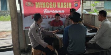 Minggu Kasih di Teluk Dalam, Polsek Kuala Kampar Serap Aspirasi Warga soal Kamtibmas hingga Kenakalan Remaja