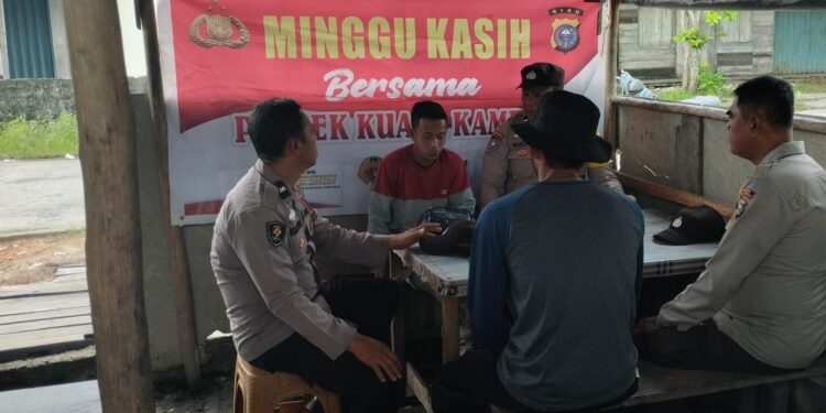 Minggu Kasih di Teluk Dalam, Polsek Kuala Kampar Serap Aspirasi Warga soal Kamtibmas hingga Kenakalan Remaja