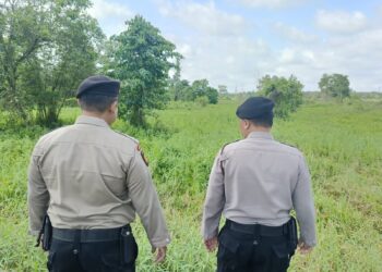 Polsek Pangkalan Kerinci Patroli Daerah Rawan Karhutla, Titik Api Nihil