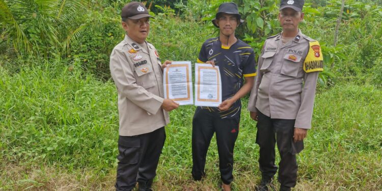 Polsek Kuala Kampar Sebarkan Maklumat Kapolda Riau Antisipasi Karhutla
