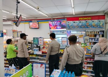 Patroli Cegah C3, Polsek Pangkalan Kerinci Sasar Perbankan dan Pusat Perbelanjaan